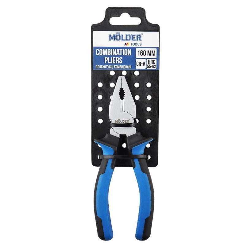 Плоскогубцы Molder комбинированные Cr-V 160мм, двухкомпонентная ручка