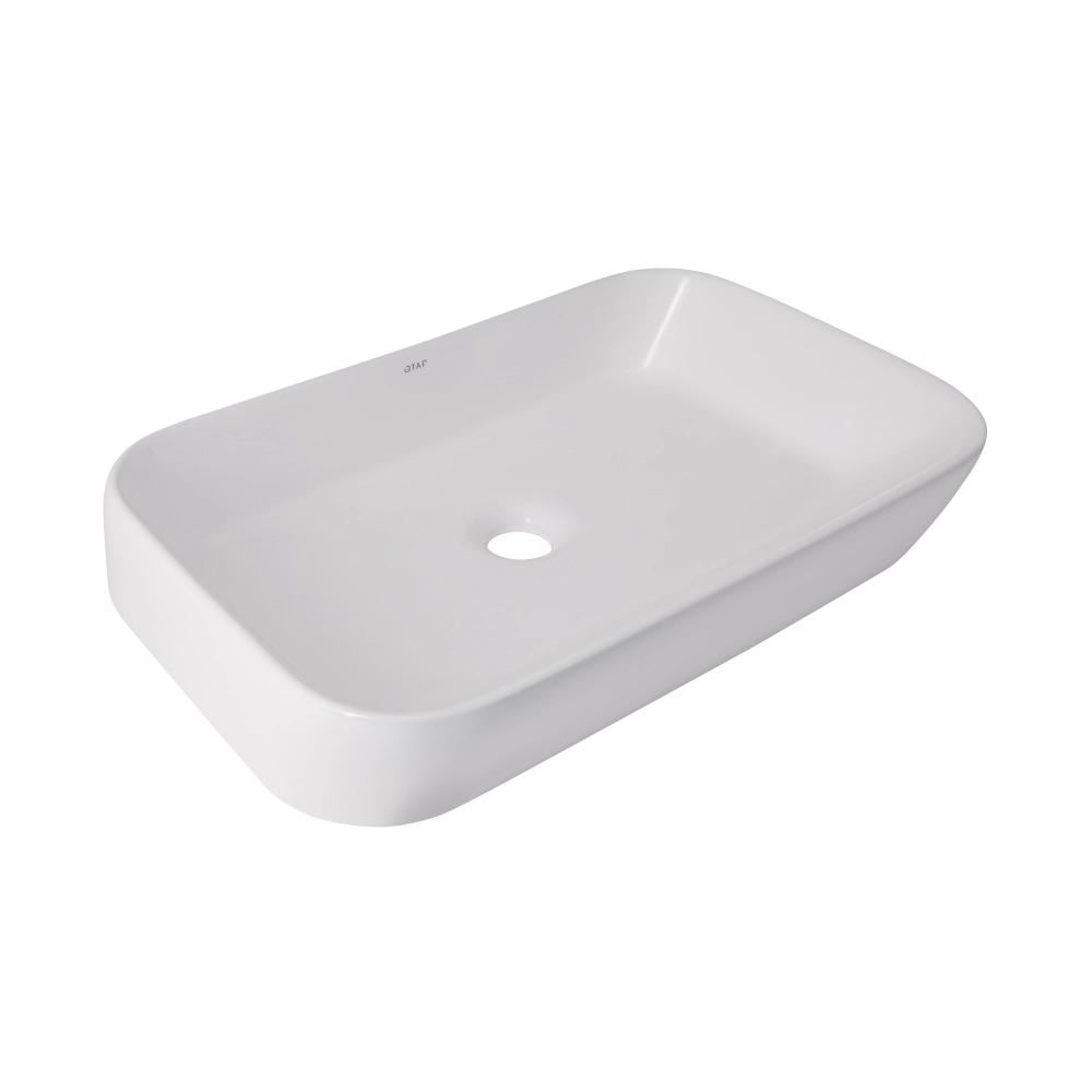 Умывальник Qtap Scorpio QT14112243W накладной 550х390х120 мм White