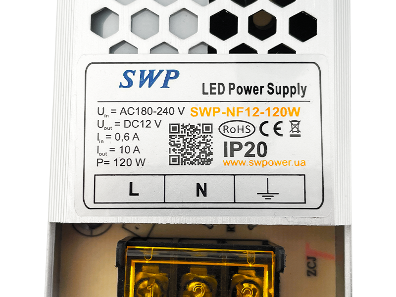 Блок питания 120W IP20 12V перфорированный стабилизированный по напряжению (SWP-NF12-120W) - фото 3 Блок питания 120W IP20 12V перфорированный стабилизированный по напряжению (SWP-NF12-120W) - фото 3