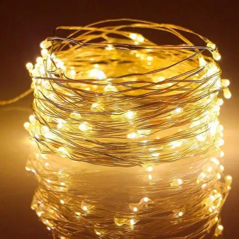 Гирлянда нить Роса от USB 8 режимов 500 LED IP44 50 м Теплий білий - фото 2