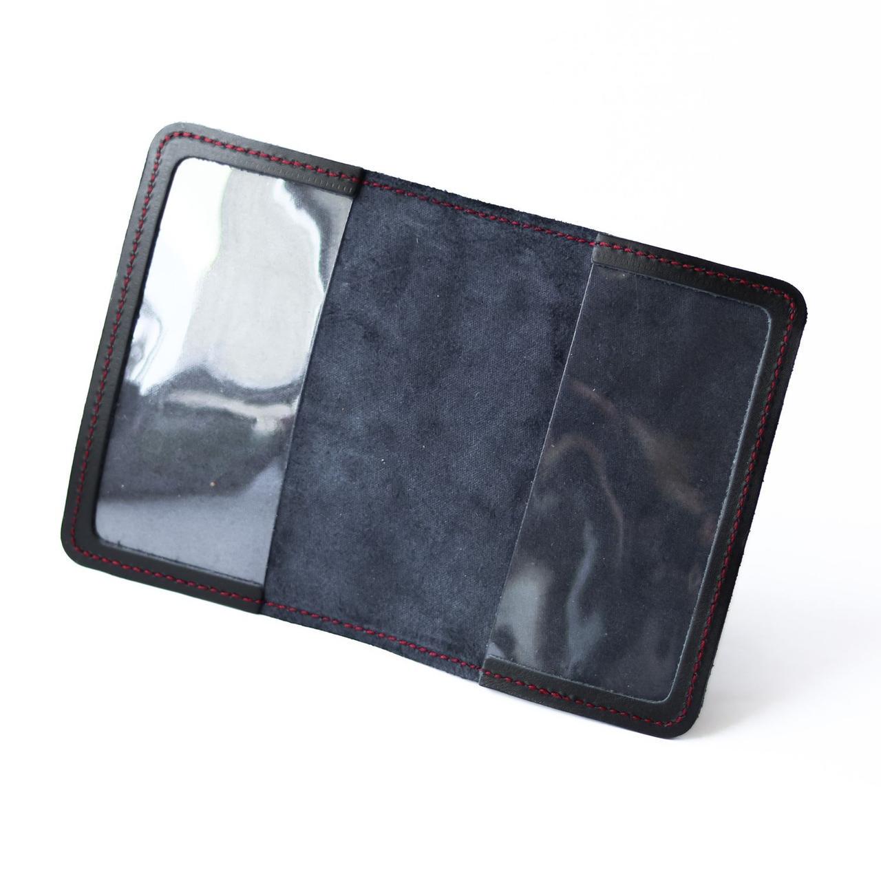 Обкладинка Військовий квиток Азов червона нитка Чорний/Золотий (2137021279) - фото 3 Обкладинка Військовий квиток Азов червона нитка Чорний/Золотий (2137021279) - фото 3