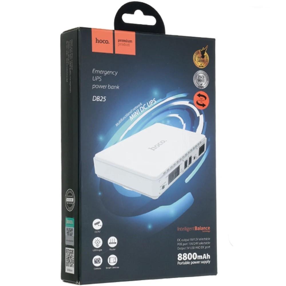 Источник бесперебойного питания для роутера Hoco DB25 UPS 8800 mAh/18W White (ME0015818) - фото 8