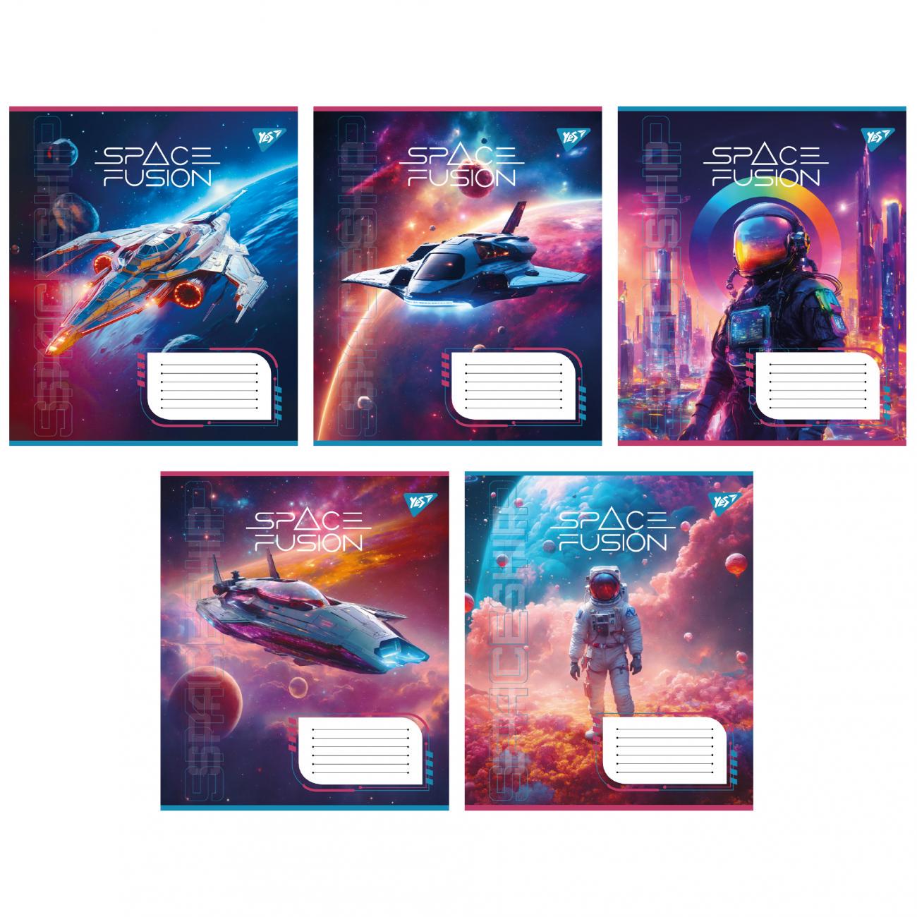 Зошити учнівські у лінійку YES Space fusion 36 арк. 15 шт. в уп. (MTT-183003)