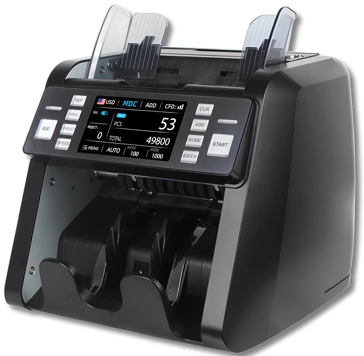 Счетчик банкнот KingScan AL-930A мультивалютный с UV/MG/IR детекцией 2 CIS и скоростью 1500 купюр/мин