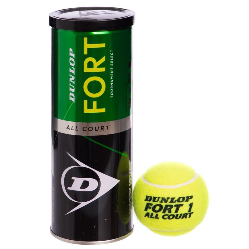 М'яч для великого тенісу Dunlop FORT TOURNAMENT SELECT DL601315 3 шт. Салатовий