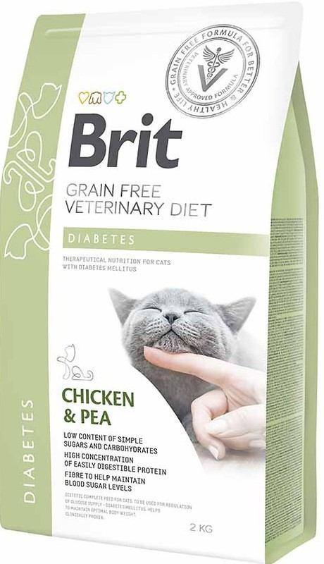 Беззерновий корм для котів при цукровому діабеті Brit GF Veterinary Diet Diabetes з куркою 2 кг (1789925482) - фото 1