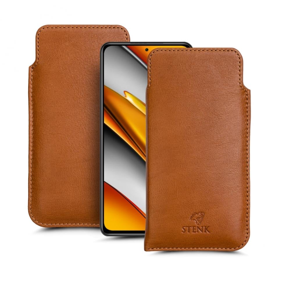 Футляр Stenk Elegance для Xiaomi Poco F3 Camel (68937)