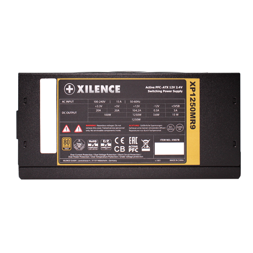 Блок питания Xilence XP1250MR9 Performance X 80 PLUS Gold 140 мм 1250W Modular Retail Box (9614541) - фото 9