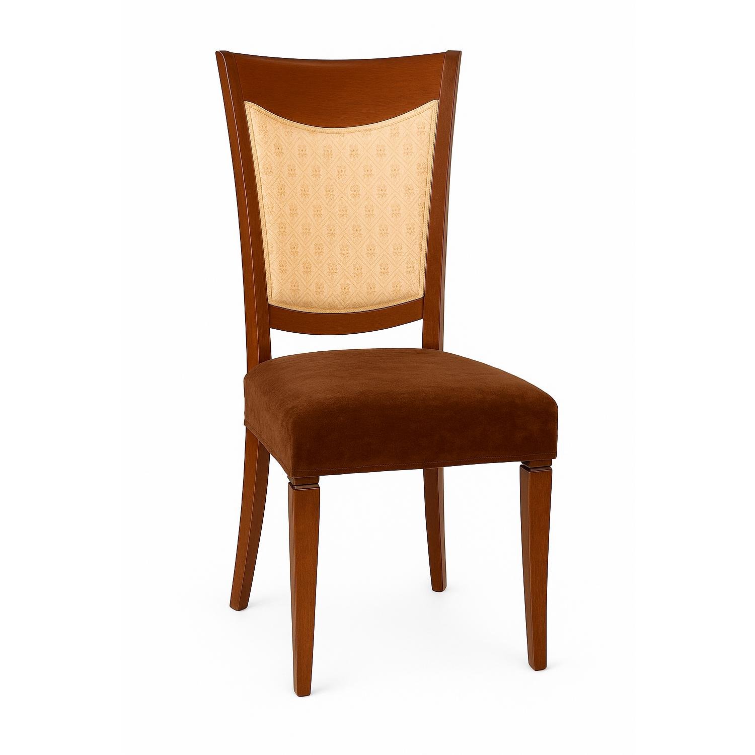 Чохли на сидіння стільця Love You велюрові 2 шт. Коричневий (85142)