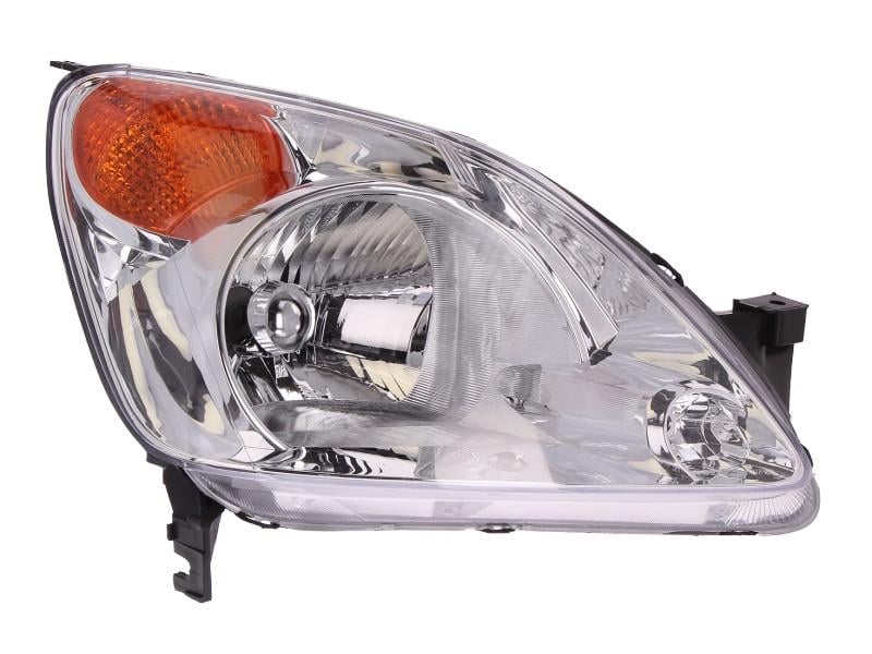 Фара передняя правая Honda CR-V II 2001-2004 H4 с желтым указателем повороту (217-1138R-LDEMY)