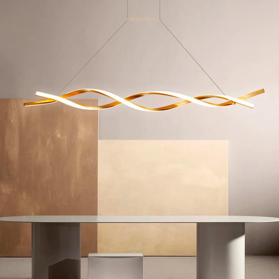 Світильник лінійний підвісний LED SCREW 100 см Золотий (h 20L AB) - фото 2 Світильник лінійний підвісний LED SCREW 100 см Золотий (h 20L AB) - фото 2