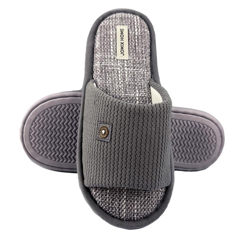 Комнатные мужские тапочки открытые серые 10408-2 p. 43 27,5-28 см Серый