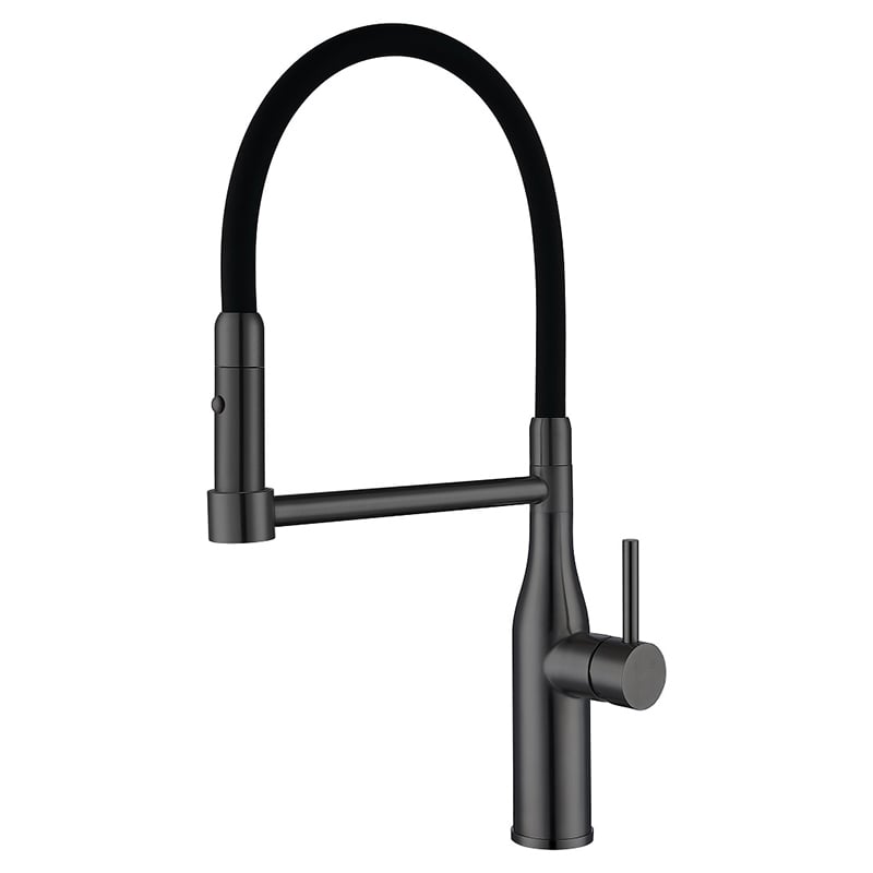 Смеситель для кухни с силиконовым изливом KOER KI-70005-07 нержавеющая сталь (KR3389)