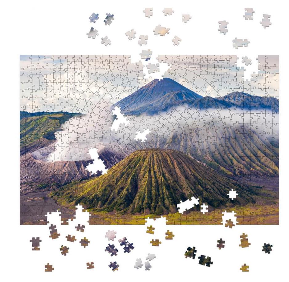 Пазл дерев'яний фігурний THEGRAVIX Гори Баток 366 деталей