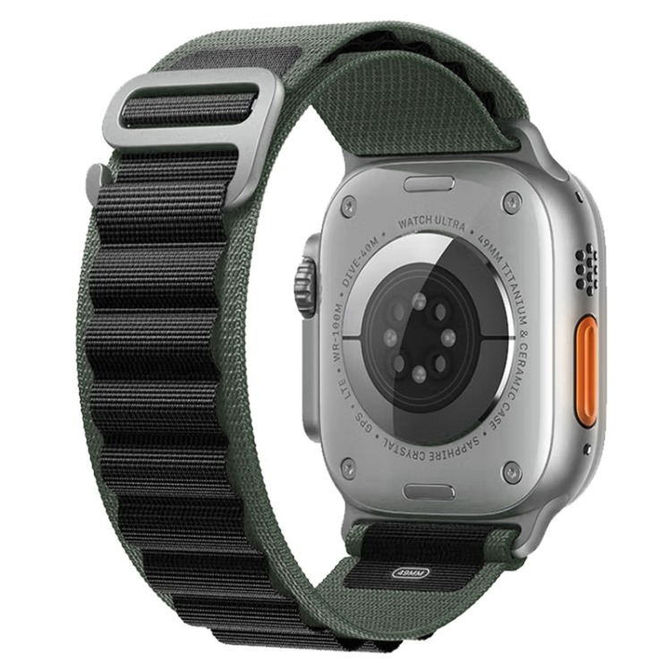 Ремешок тканевый Alpine Loop для Apple Watch 38/40/41 мм series SE/8/7/6/5/4/3/2/1 Military/Green Black (212-00546)