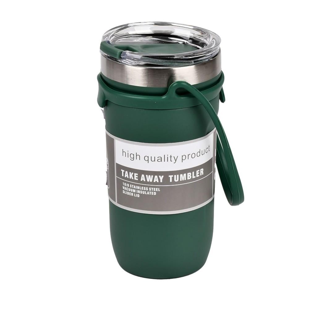 Термокружка с силиконовой ручкой Stenson MT-5347 500 мл Зеленый (26712537) - фото 1 Термокружка с силиконовой ручкой Stenson MT-5347 500 мл Зеленый (26712537) - фото 1