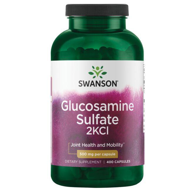 Препарат для суставов и связок Swanson Glucosamine Sulfate 2KCl 500 мг 400 Caps