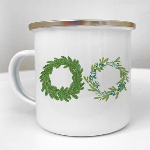 Кружка металлическая Camper Рождественские венки 250 мл (KRM_23NG013)