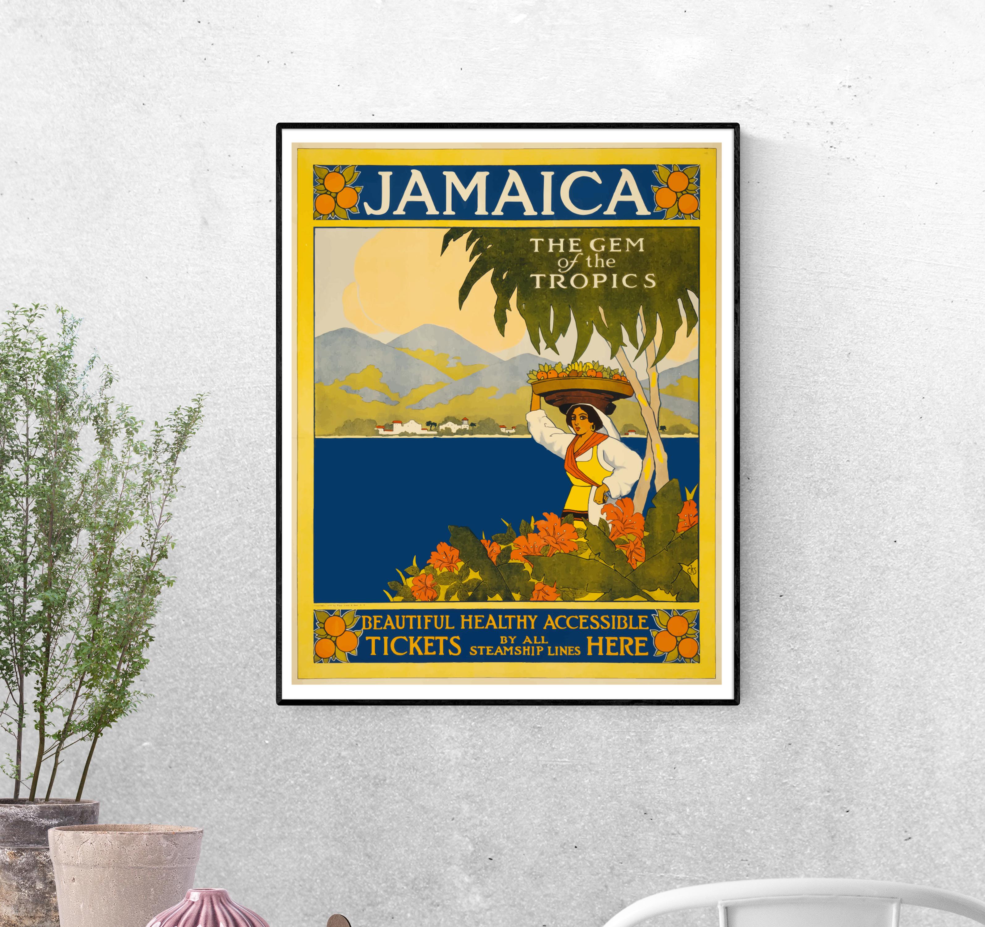 Тревел-постер Ямайские тропики формат А-4