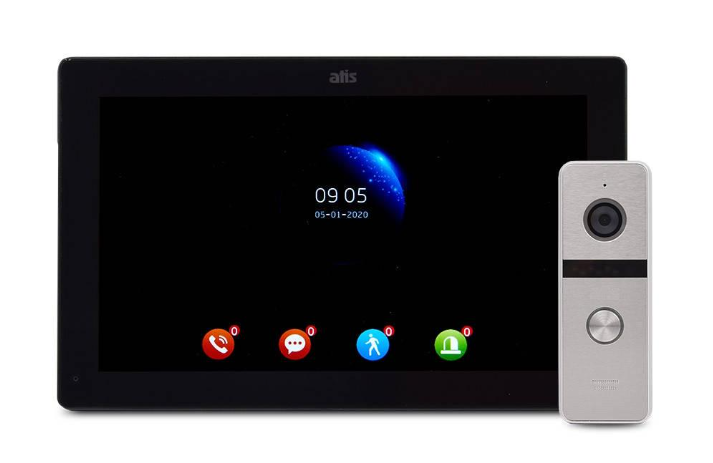 Комплект видеодомофона ATIS AD-1070FHD/T с поддержкой Tuya Smart и AT-400FHD Silver (2305264)