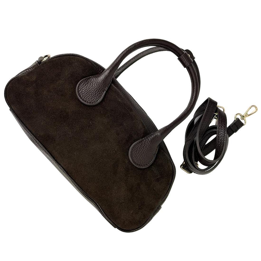 Жіноча сумка Royal Bag F-IT-3017DB замшева Шоколадний (8146) - фото 10 Жіноча сумка Royal Bag F-IT-3017DB замшева Шоколадний (8146) - фото 10