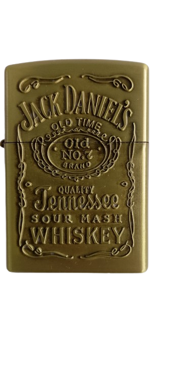 Зажигалка бензиновая карманная Whiskey Jack Daniels HL-464 Бронзовый (4220)