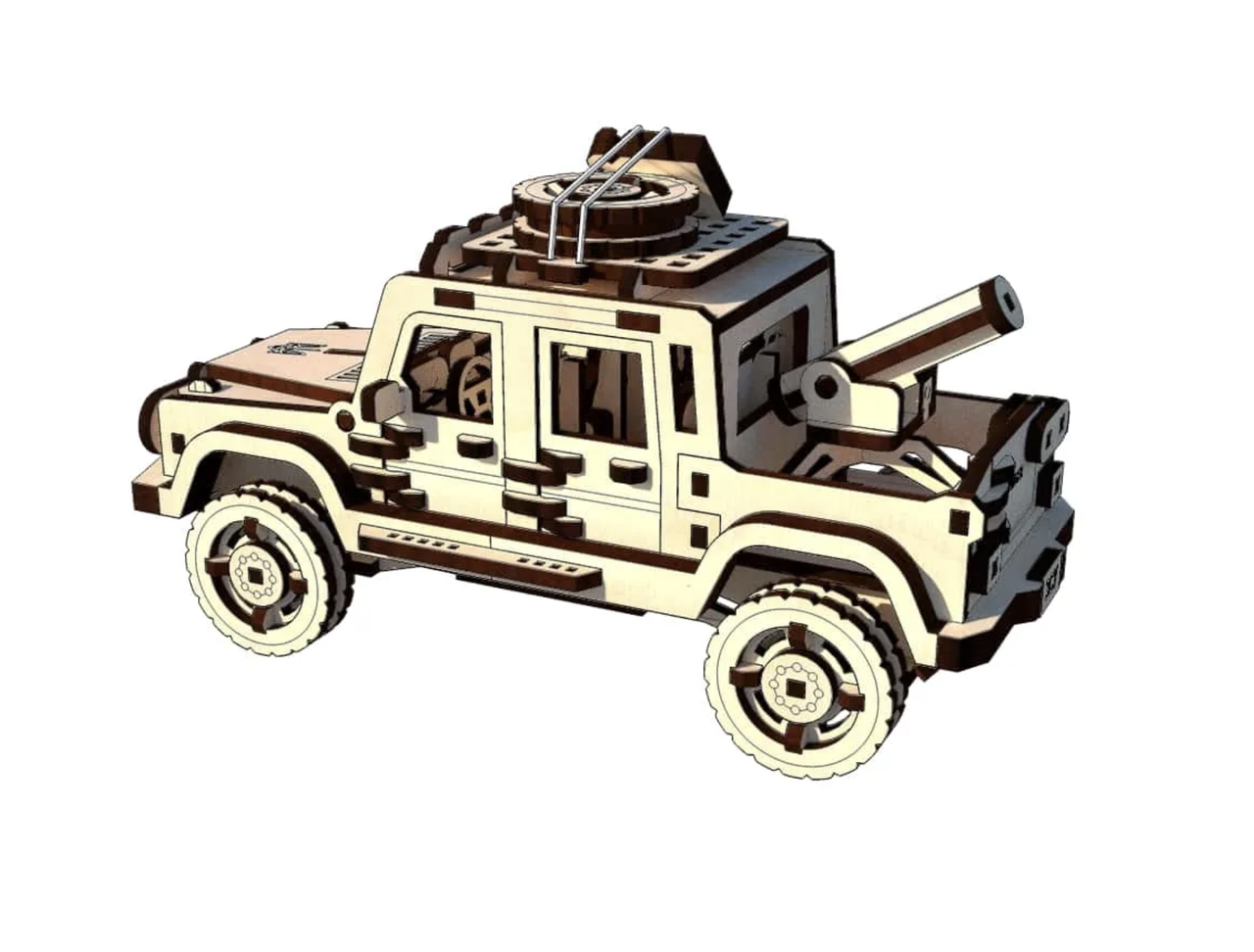 3D Пазл Механічний Pazly Пікап дерев'яний 187 деталей (UPZ-006) - фото 2 3D Пазл Механічний Pazly Пікап дерев'яний 187 деталей (UPZ-006) - фото 2