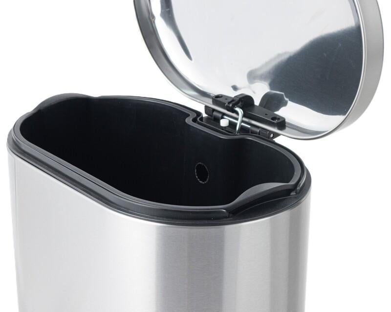 Мусорное ведро овальное MIXXUS Premium Strong-TC0105 SS Color с плавным закрыванием 5 л Нержавеющая сталь - фото 7
