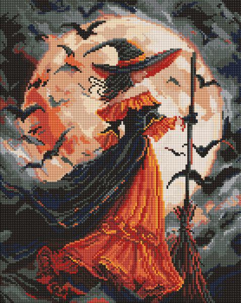 Алмазная мозаика Ideyka Ведьма при луне 40x50 см (Id-AMO8364)