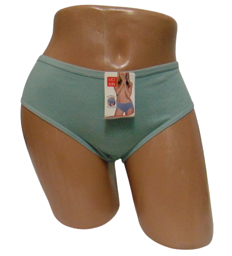 Трусы женские бразилиана Uokin 6892 в рубчик XL Зеленый (2060166994)