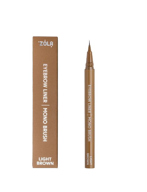 Лайнер для бровей с моно-кистью Zola Light Brown