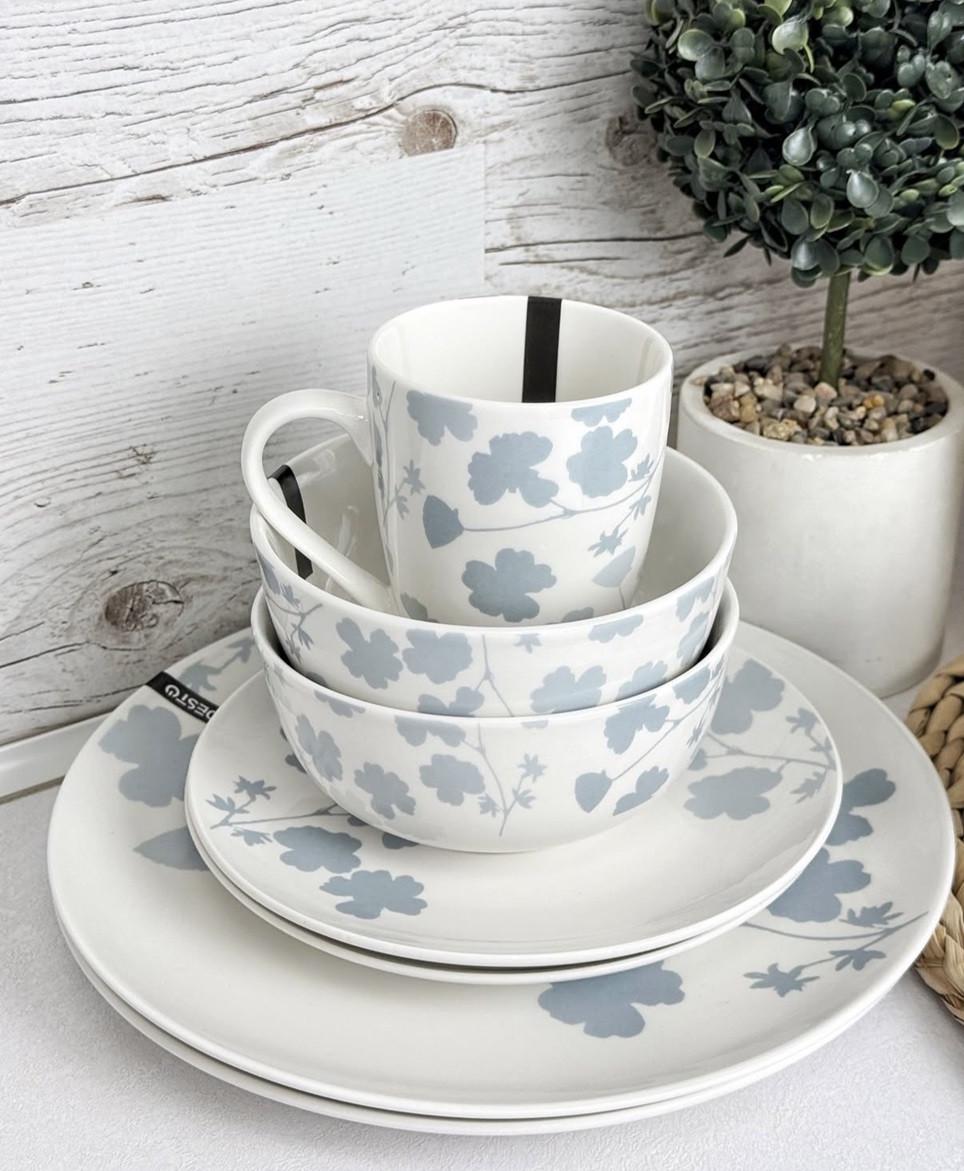 Сервиз столовый Ardesto Capri AR0012CWB/4 12 пр. Голубой (8-6-5092842)