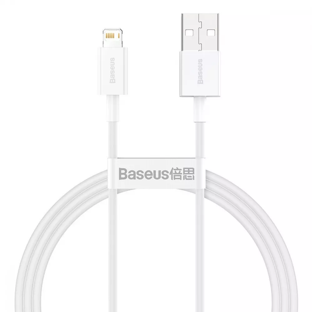 Кабель Baseus Superior Series Fast Charging Lightning 2,4 A 1 м White (9725003) - фото 1