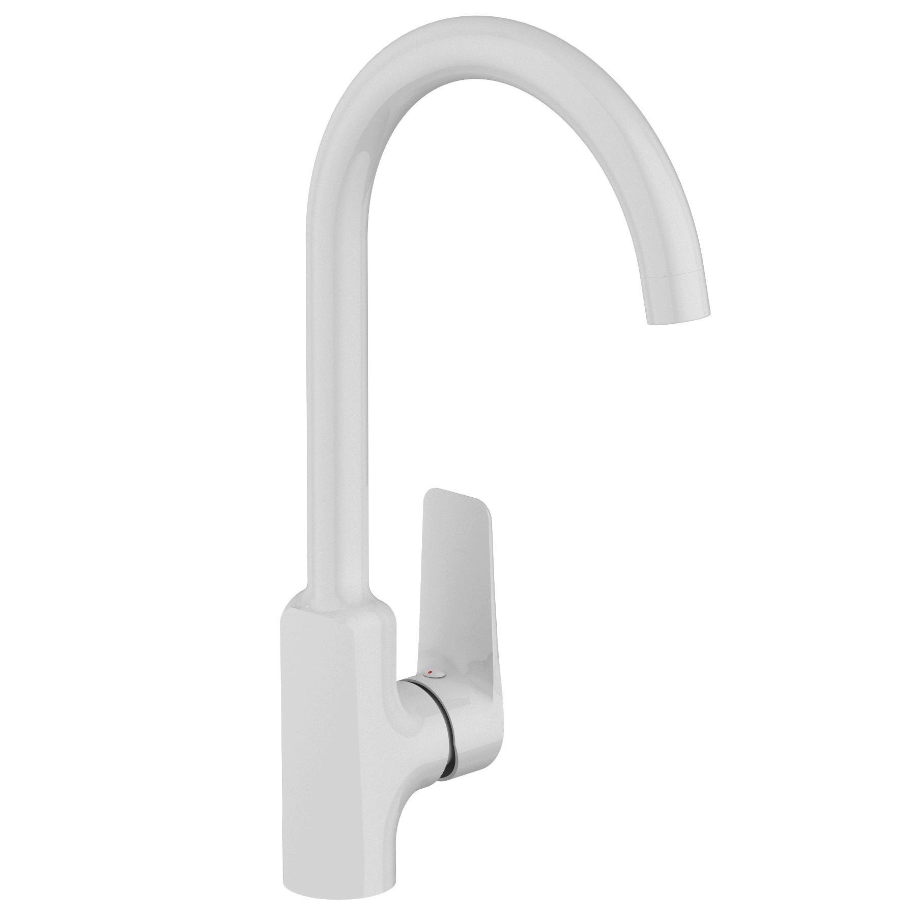 Смеситель для кухни Imprese ARIA f03407503AA однорычажный Белый (161462)