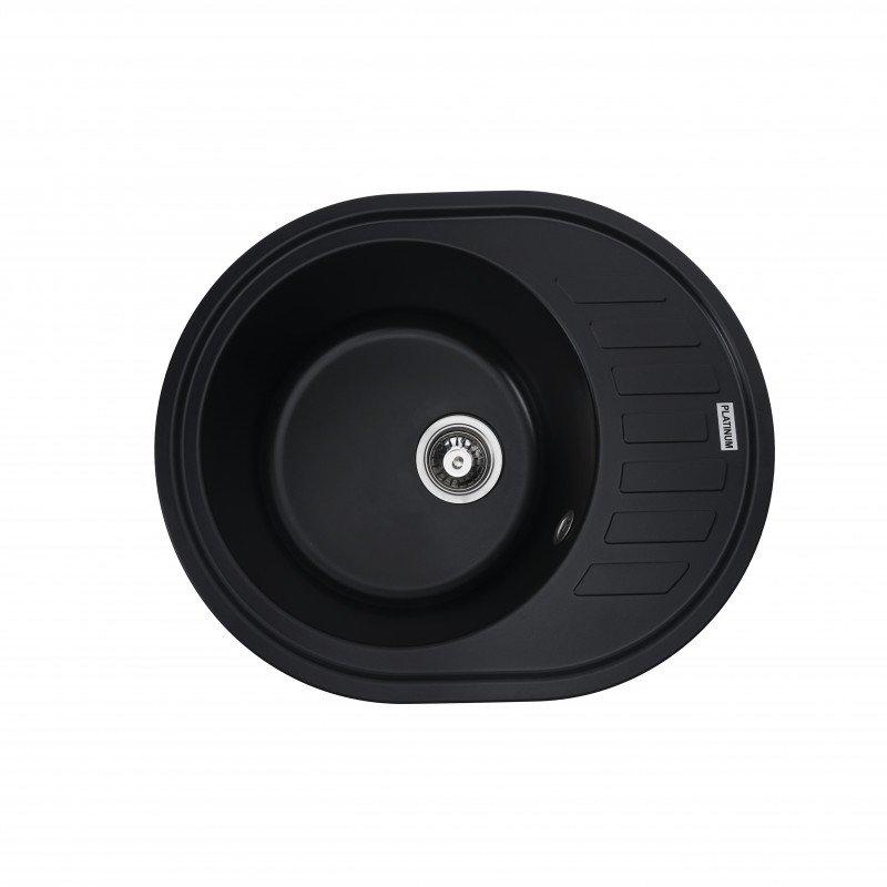 Мойка для кухни гранитная Platinum 6250 Soul Черный матовый Мойка для кухни гранитная Platinum 6250 Soul Черный матовый