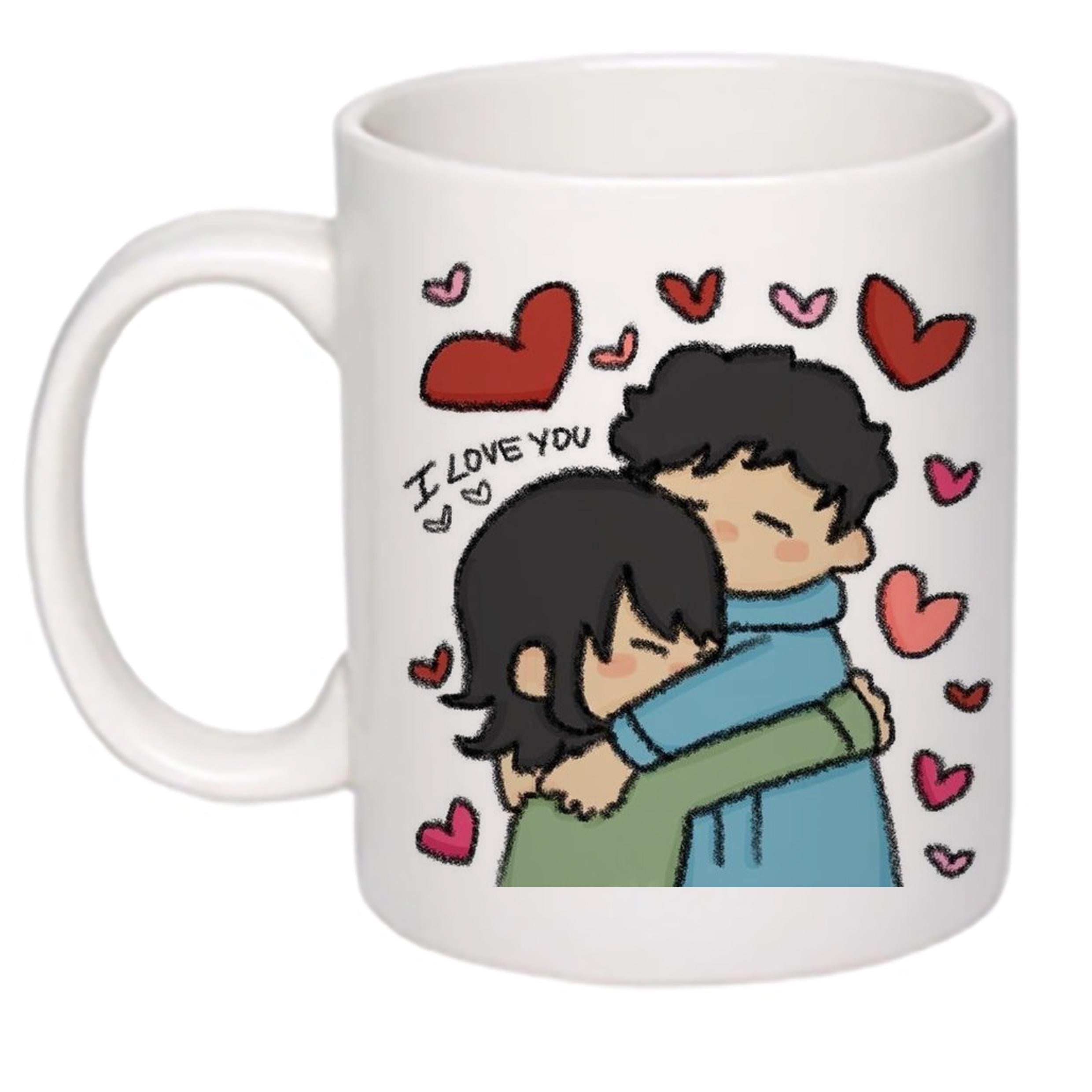 Чашка с принтом I Love You 330 мл Белый (17635)