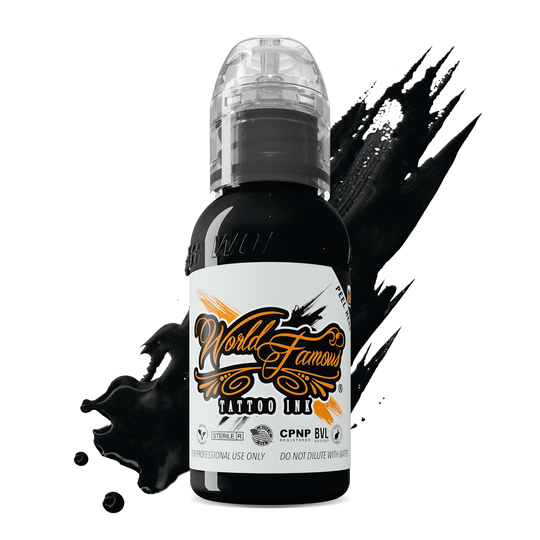 Тату краска World Famous Silvano Fiato Black Wash Extreme Black 30 мл
