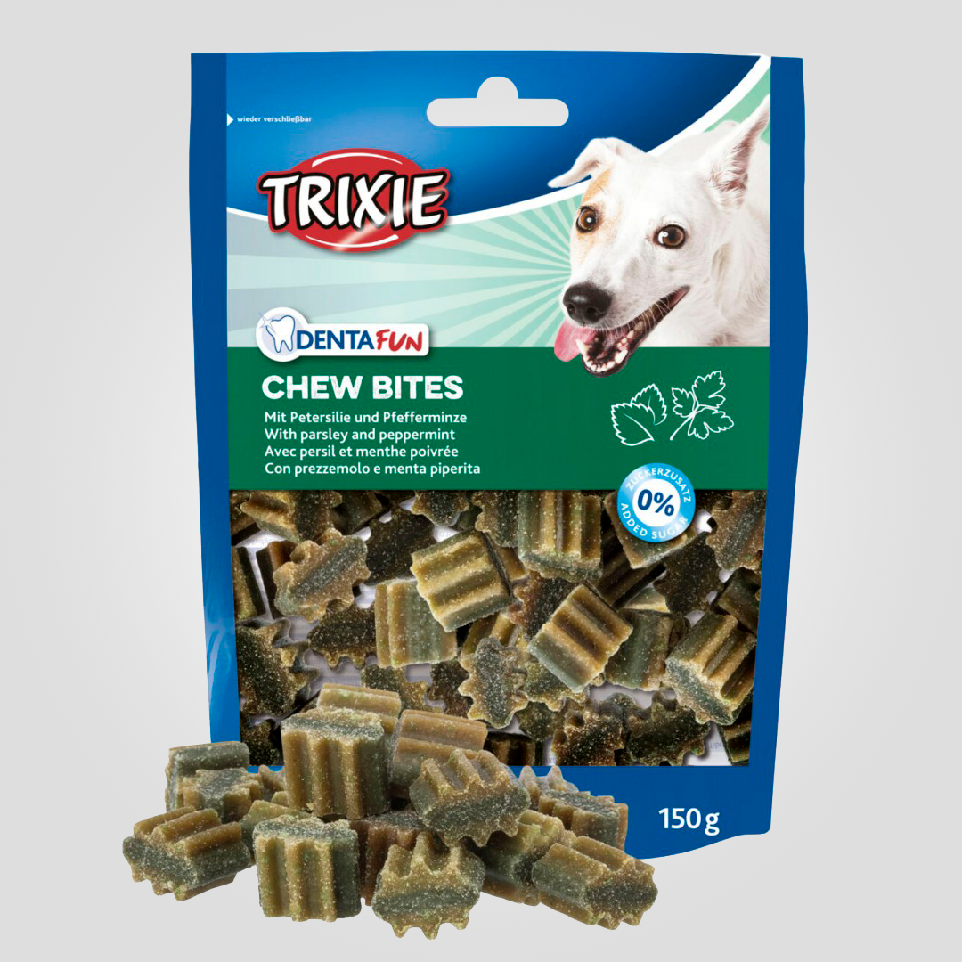 Ласощі для собак Trixie Denta Fun Chew Bites шматочки з петрушкою та м'ятою 150 г (20505299)