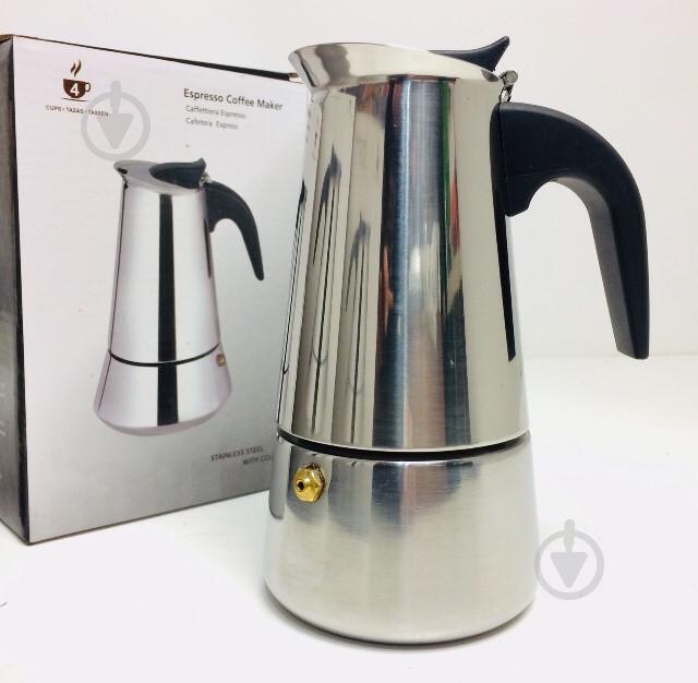 Гейзерна кавоварка з нержавіючої сталі Unique UN1901 на 4 чашки Сталева - фото 2 Гейзерна кавоварка з нержавіючої сталі Unique UN1901 на 4 чашки Сталева - фото 2