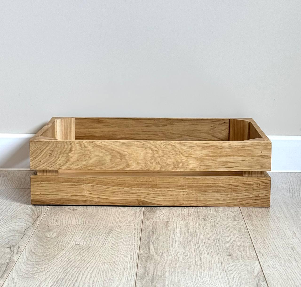 Ящик для зберігання дерев'яний з дубу 40х30х11 см (18729244) - фото 4 Ящик для зберігання дерев'яний з дубу 40х30х11 см (18729244) - фото 4