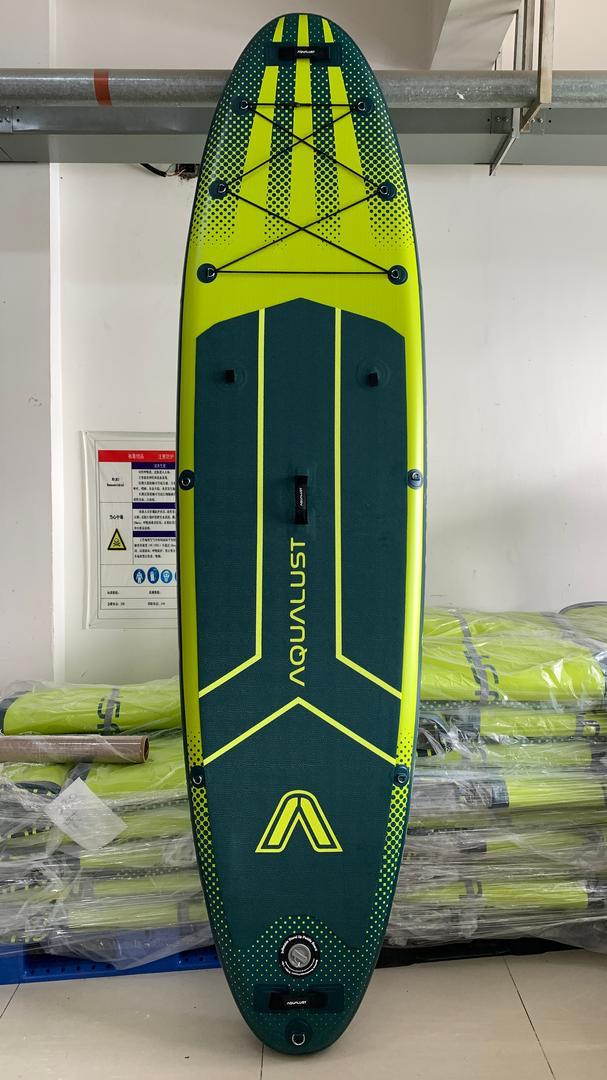 SUP-доска AquaLust 365 см 12'0" универсальная надувная 2 слоя Stand Up Paddle надувной с веслом/сумкой/насосом/только Green