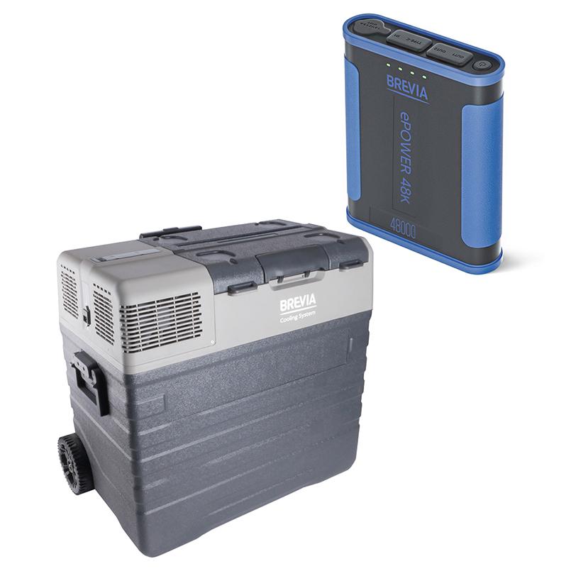 Автохолодильник Brevia 22740 з портативною зарядною станцією ePower 48 Ah 50 л (fp_15)
