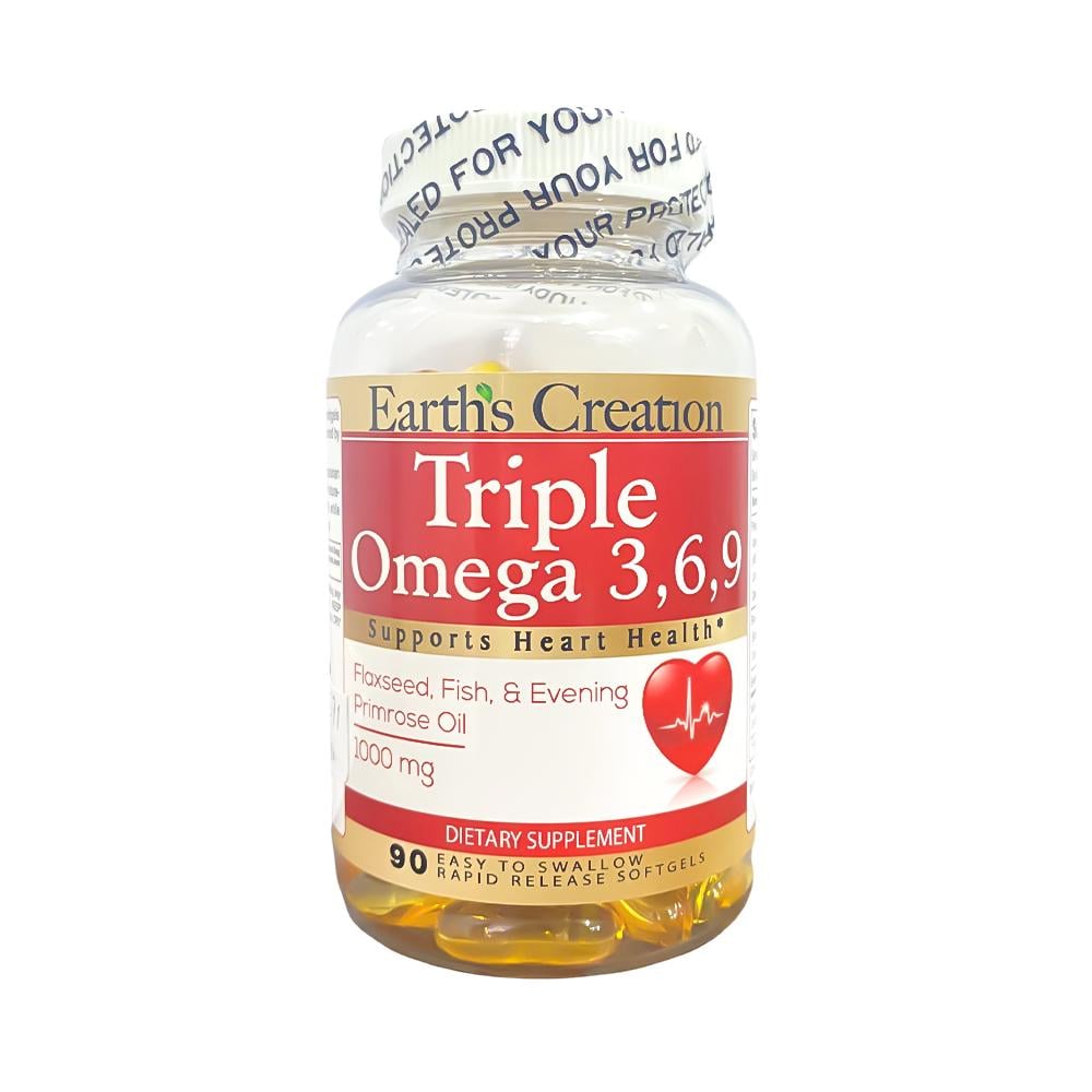 Вітаміни Earth’s Creation Triple Omega 3-6-9 1000 mg 90 softgels (00000038152)