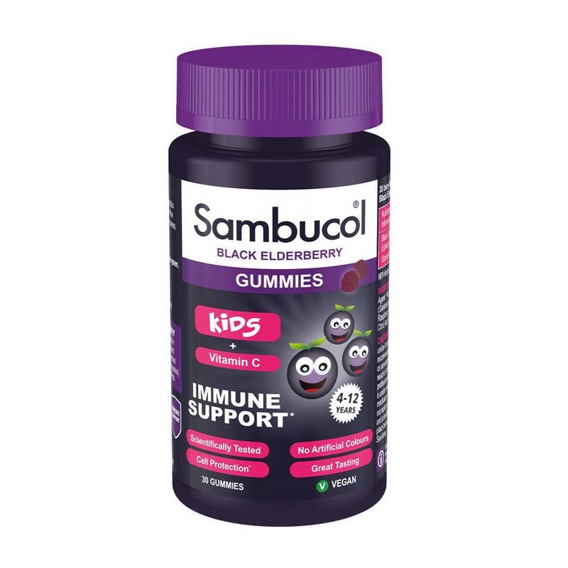 Черная бузина с витамином C Sambucol Kids Gummies + Vitamin C 30 жев. конфет