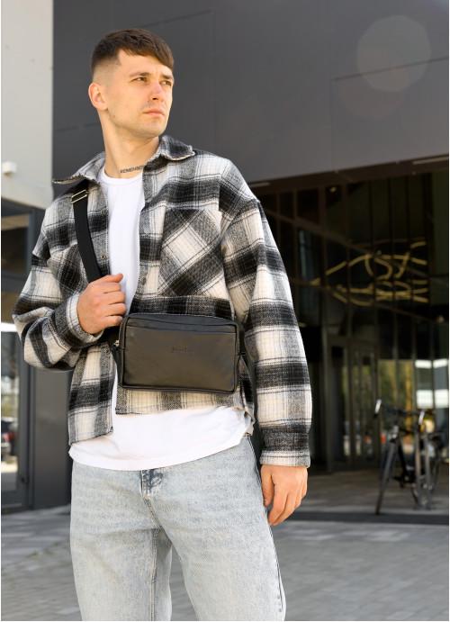 Поясная сумка мужская Sambag из натуральной кожи Черный (811024616)