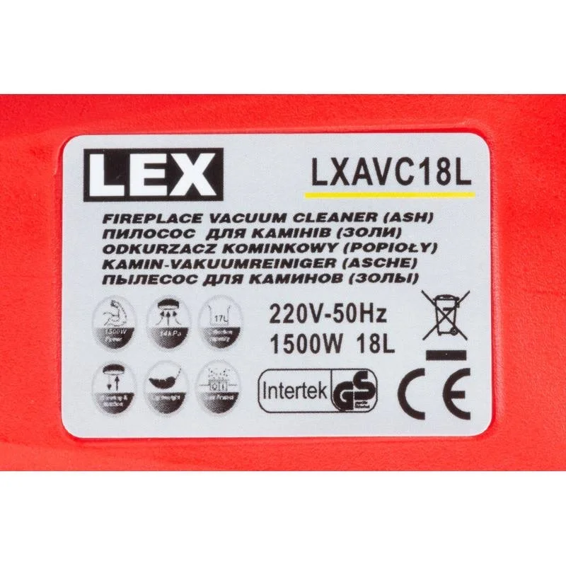 Пилосос для чищення камінів LEX LXAVC18L 1500W - фото 8