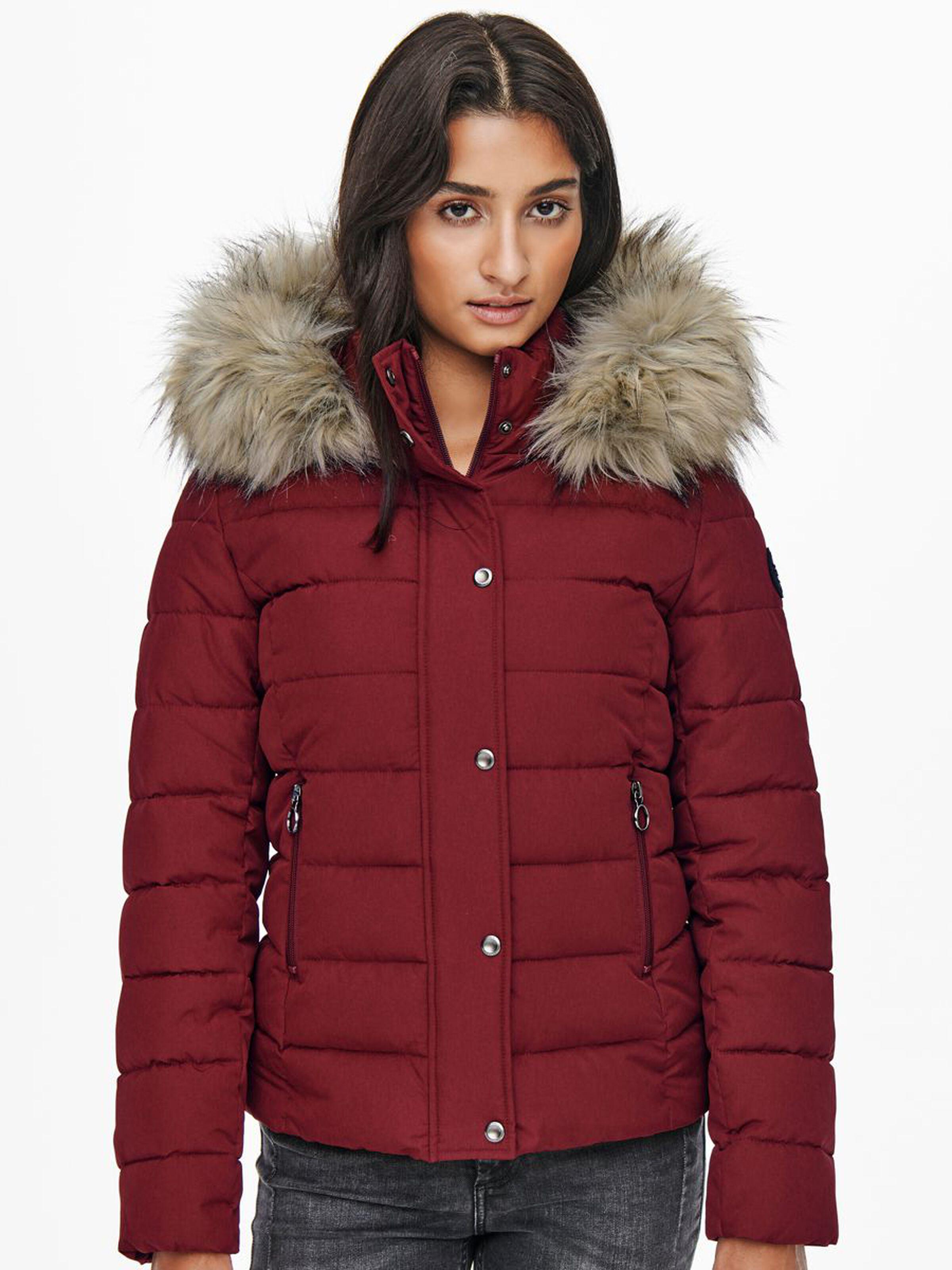 Куртка женская Only 15205635 M Бордовый - фото 4