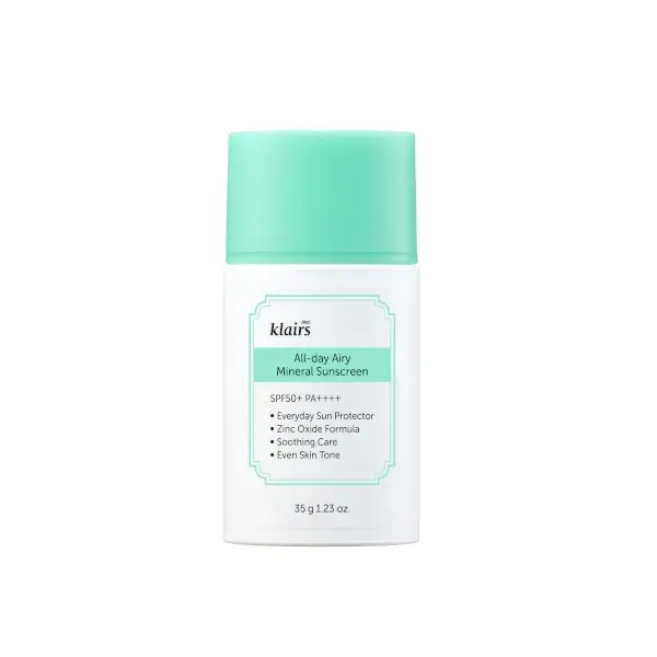 Крем для обличчя сонцезахисний Dear Klairs All-Day Airy Mineral Sunscreen SPF 50 PA++++ 35 мл