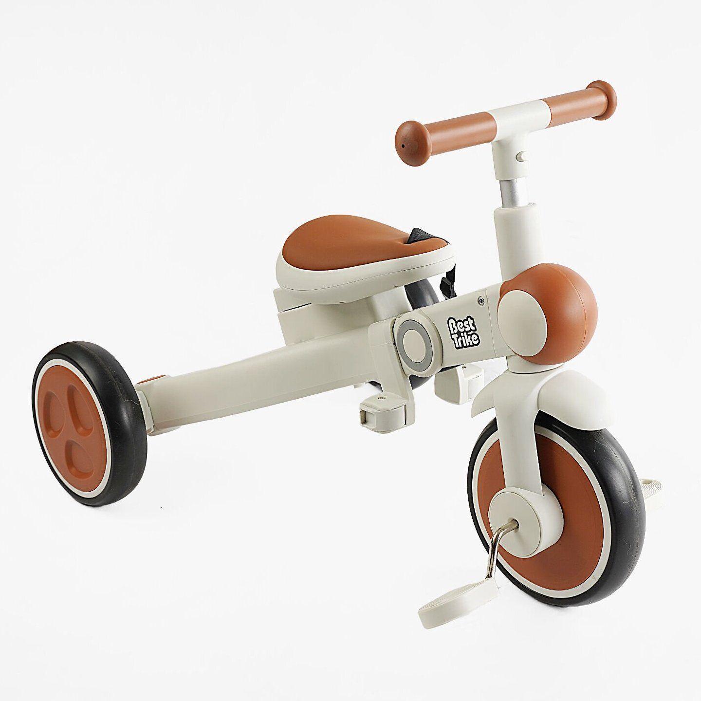 Велосипед-трансформер дитячий триколісний Best Trike BS-12 EVA складаний Коричневий (BS-12-707) - фото 6 Велосипед-трансформер дитячий триколісний Best Trike BS-12 EVA складаний Коричневий (BS-12-707) - фото 6