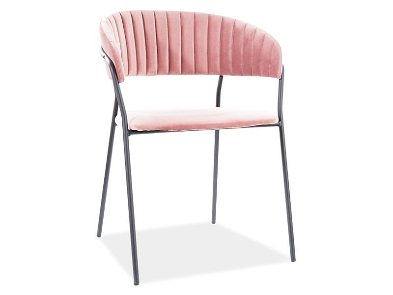 Стілець LIRA B velvet Чорний/Антична троянда (LIRAVCRA) Стілець LIRA B velvet Чорний/Антична троянда (LIRAVCRA)